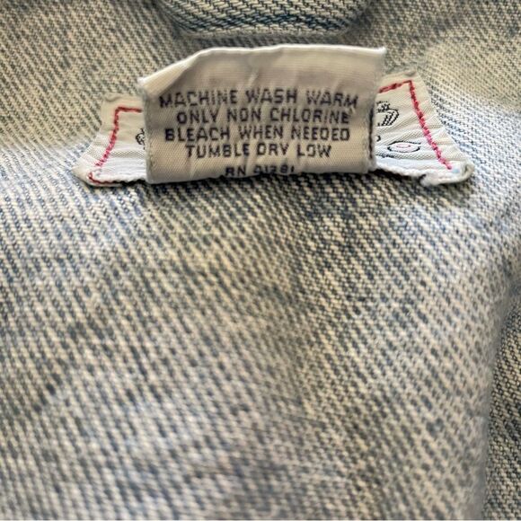 Vintage 90s Polo Ralph Lauren Indian Native American  Head Denim Jacket Size S - Picture 9 of 10